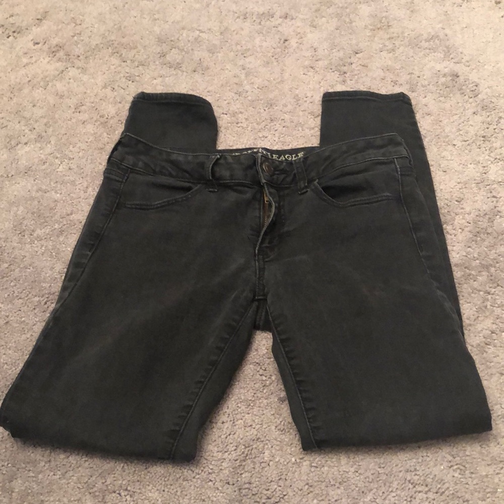 American eagle black super stretch jegging